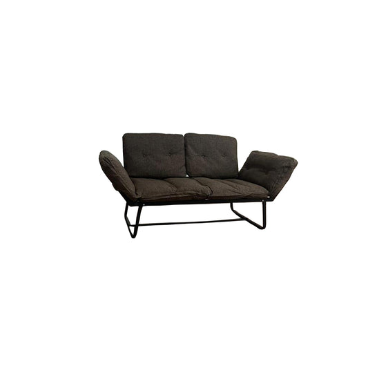 Violette Metal Frame Futon Love Seat - Compact and Stylish Space Saver