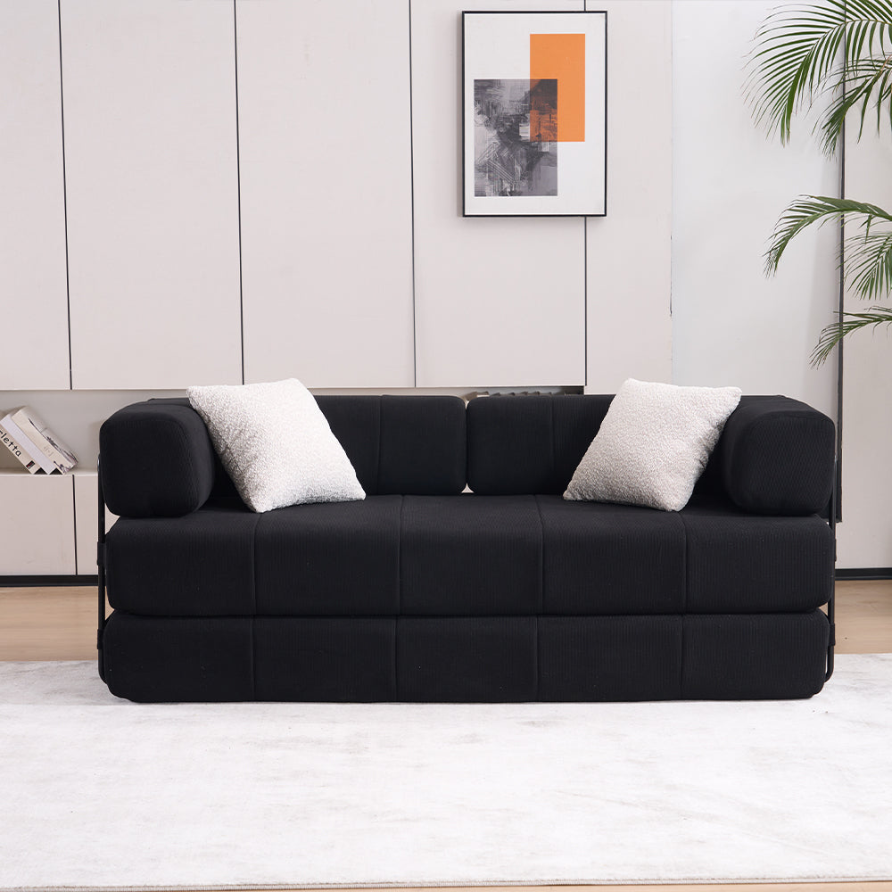 Folding Sofa Bed - 78.5' Convertible Couch Bed with 2 Pillows