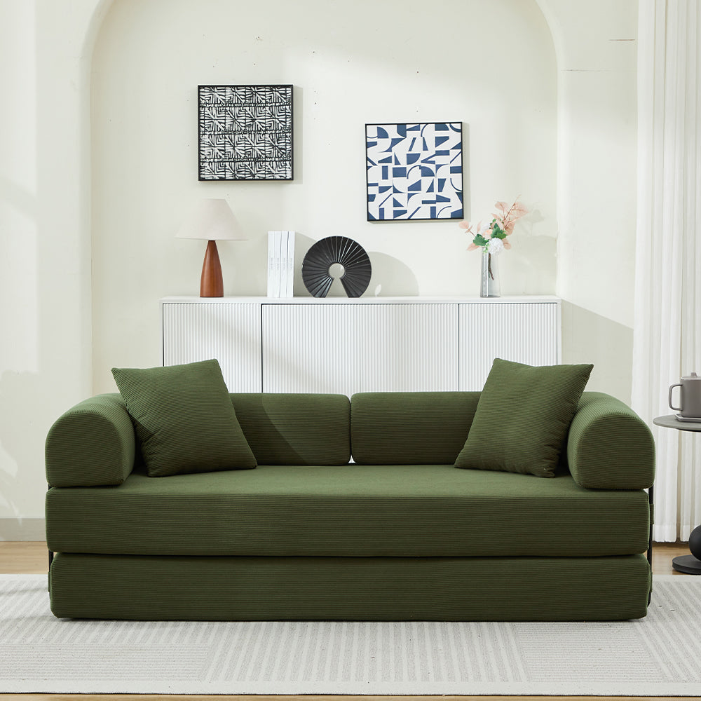Folding Sofa Bed - 78.5' Convertible Couch Bed with Pillows