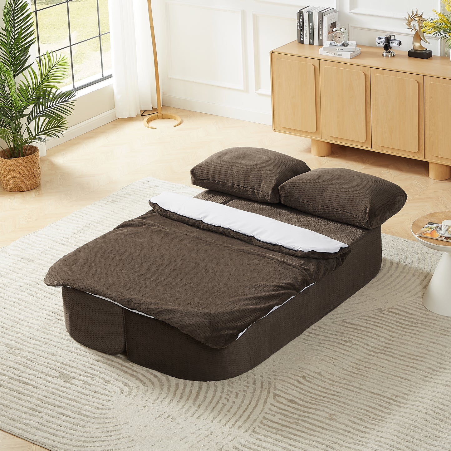 Convertible Sleeper Sofa - Modern Folding Futon Bed for Small Spaces