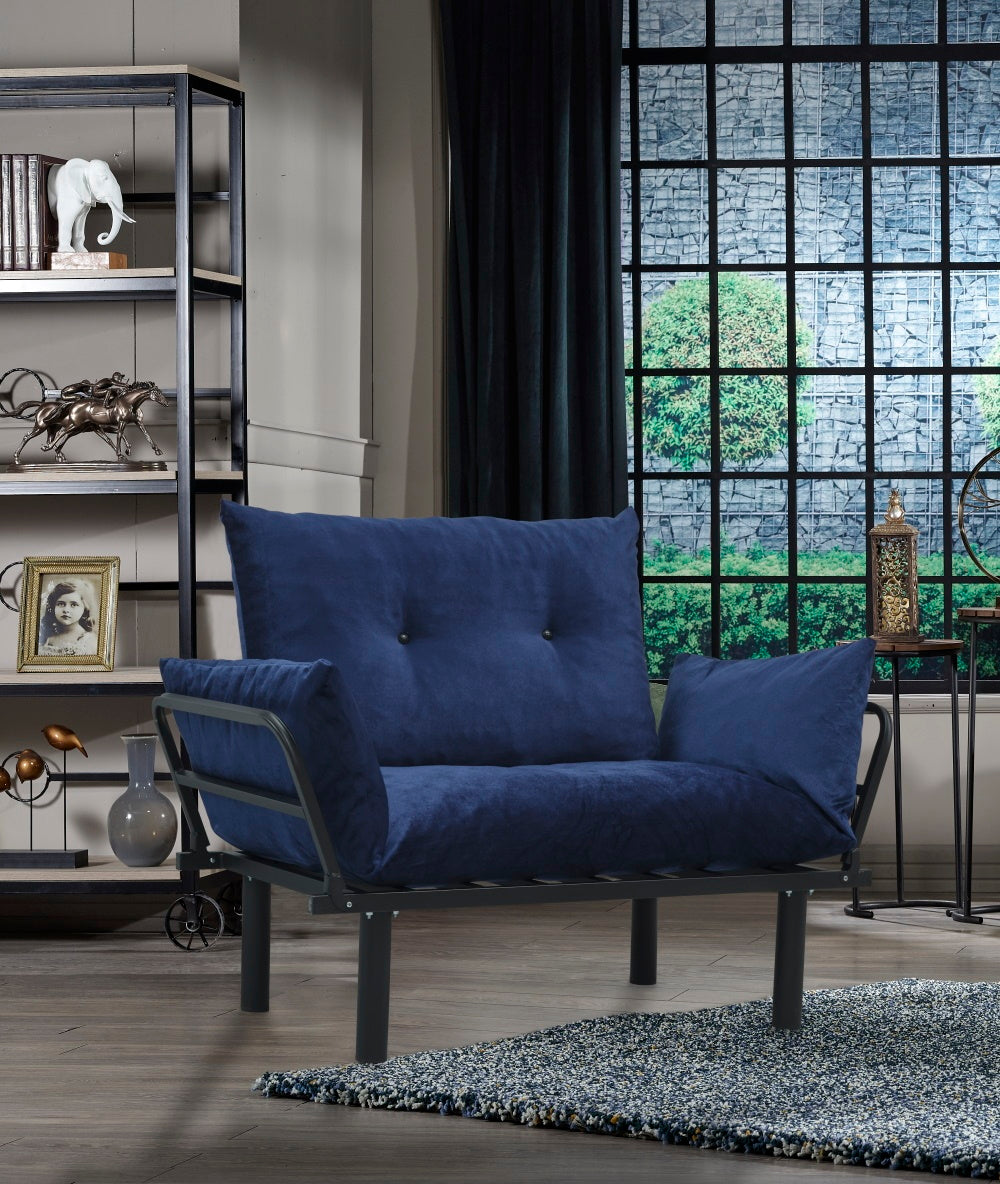 Sona Futon Love Seat - Compact Space Saving Sofa Bed