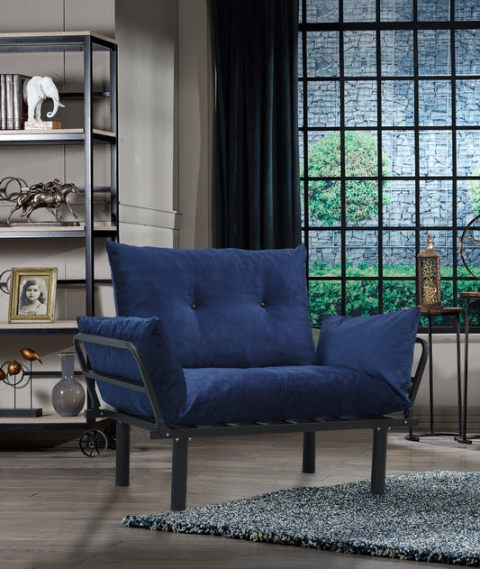 Sona Futon Love Seat - Compact Space Saving Sofa Bed