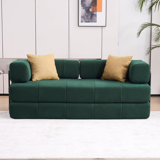Compact Folding Sofa Bed - 78.5' Convertible Couch with 2 Pillows