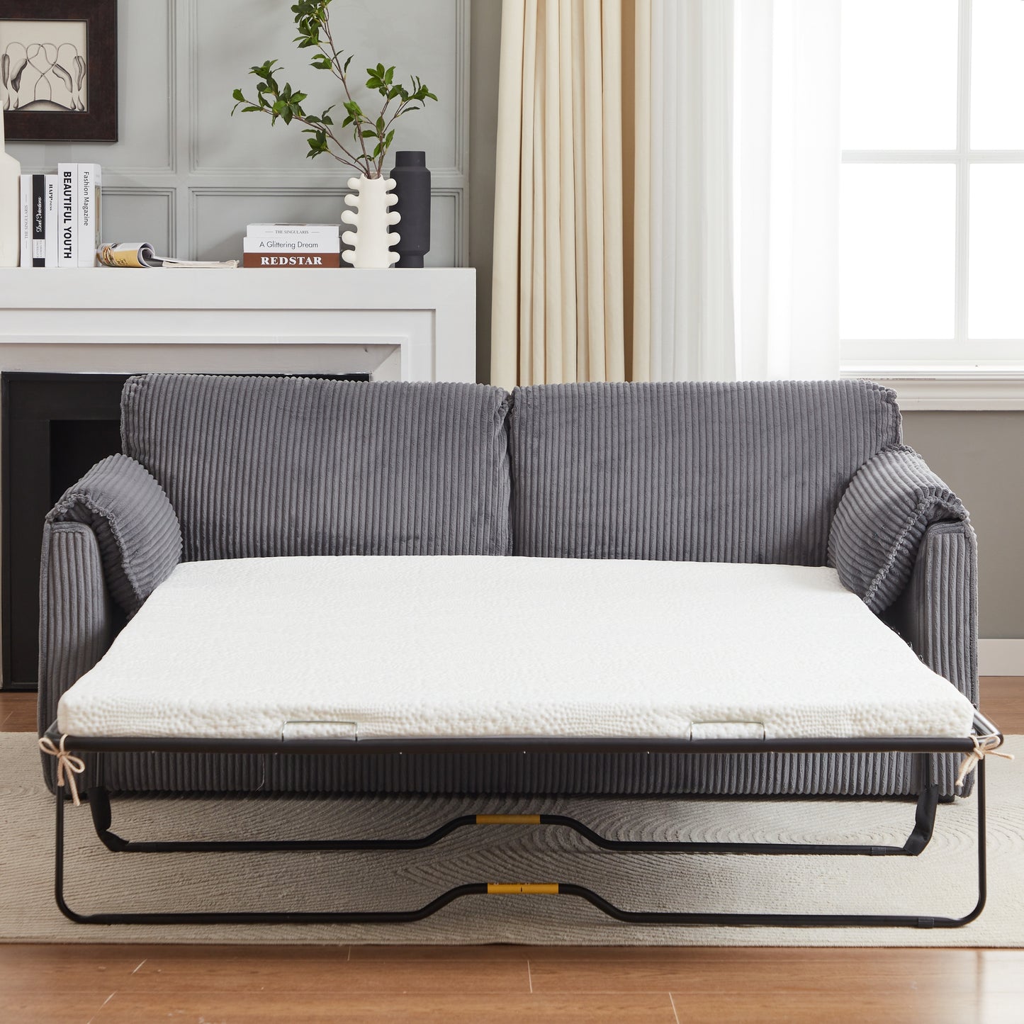 79.13-Inch Sleeper Sofa Bed - Comfy Pull Out Futon Couch Bed