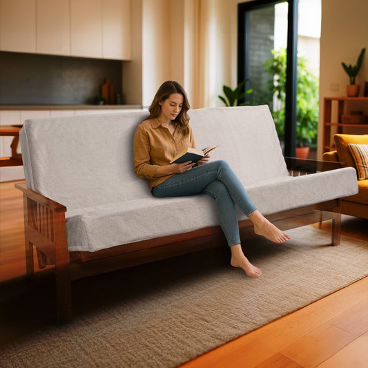 Memory Foam Infused Futon Mattress Full – Washable Cover, Heavy-Duty Zipper, Plush Sofa Bed Cushion