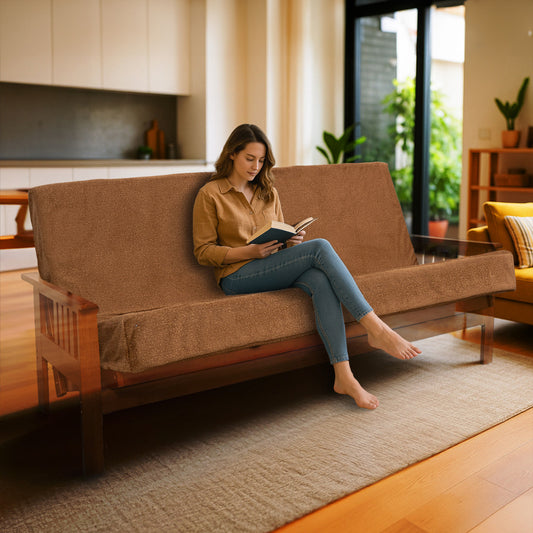 Memory Foam Infused Futon Mattress Full XL – Washable Cover & Heavy-Duty Zipper