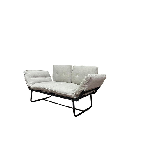 Violette Metal Frame Futon Love Seat - Space-Saving Comfort for Small Apartments