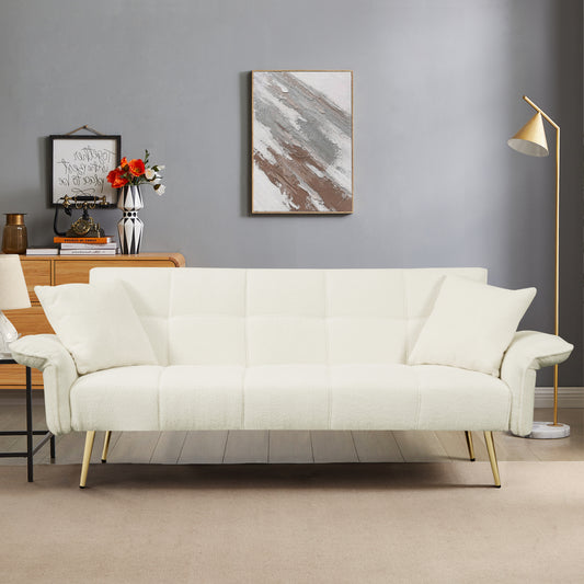 70.1" Futon Sofa Bed - Convertible Double Sofa Bed with Folding Armrests