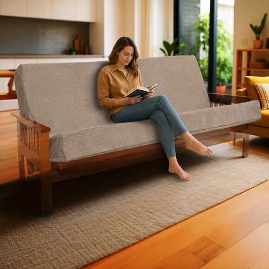 Memory Foam Infused Full Futon Mattress – Washable Cover, Heavy-Duty Zipper, Thick Foldable Sofa Bed Cushion