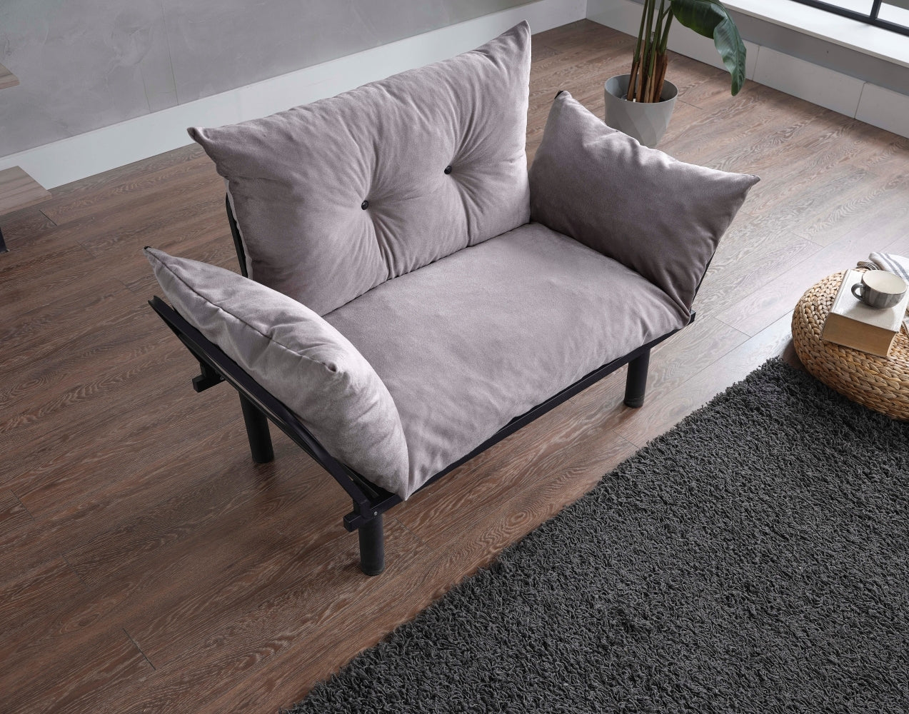 Sona Futon Love Seat - Space Saving Comfort for Small Apartments