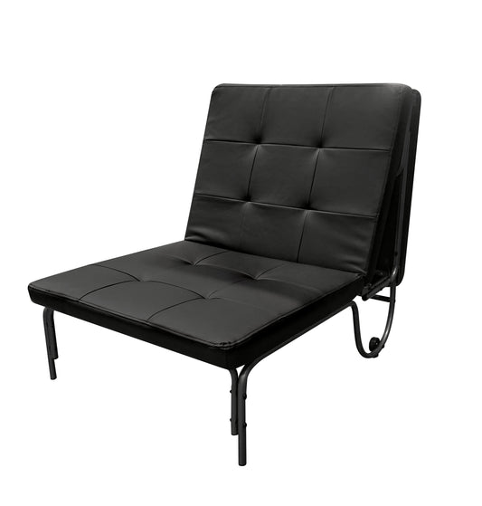 Senon Black Finish Adjustable Futon Chair
