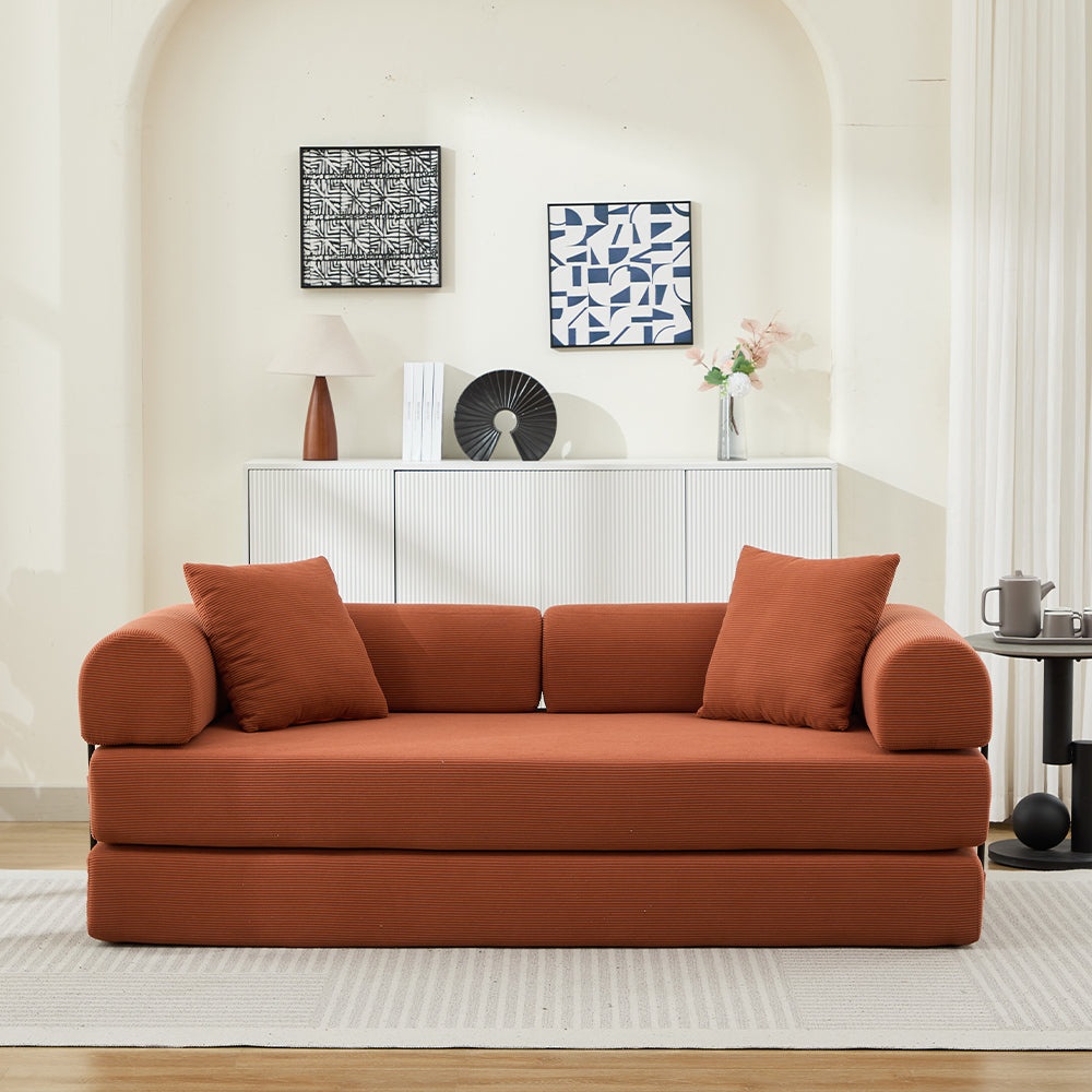 Folding Sofa Bed - 78.5' Convertible Couch Bed with 2 Pillows