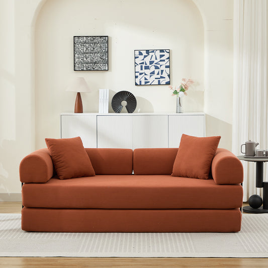 Folding Sofa Bed - 78.5' Convertible Couch Bed with 2 Pillows